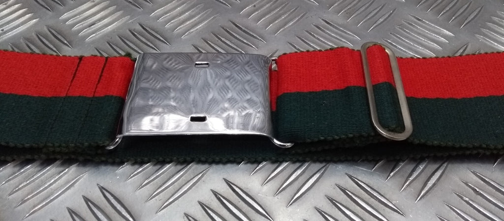 Stable Belt 62mm Red and Green With Chrome Plate Buckle No Max 36"