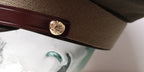 United States Army Officer's Peaked Cap Green with Beige Hatband & Hat Badge