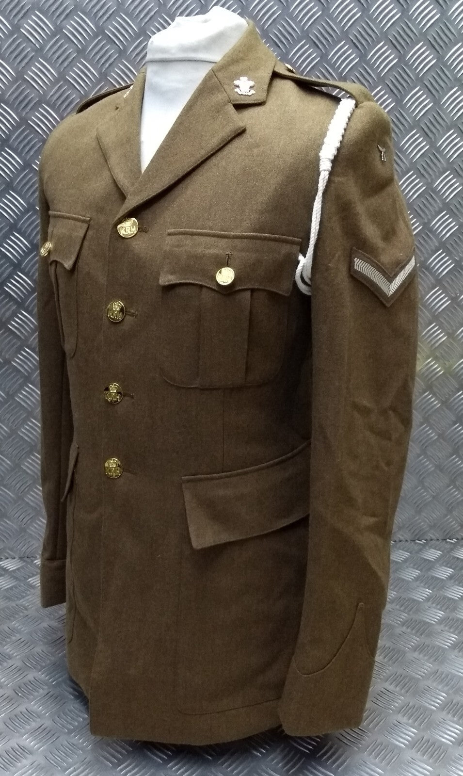 No2 KRH FAD Jacket Fully Buttoned With Insignia & Badges British Army Style