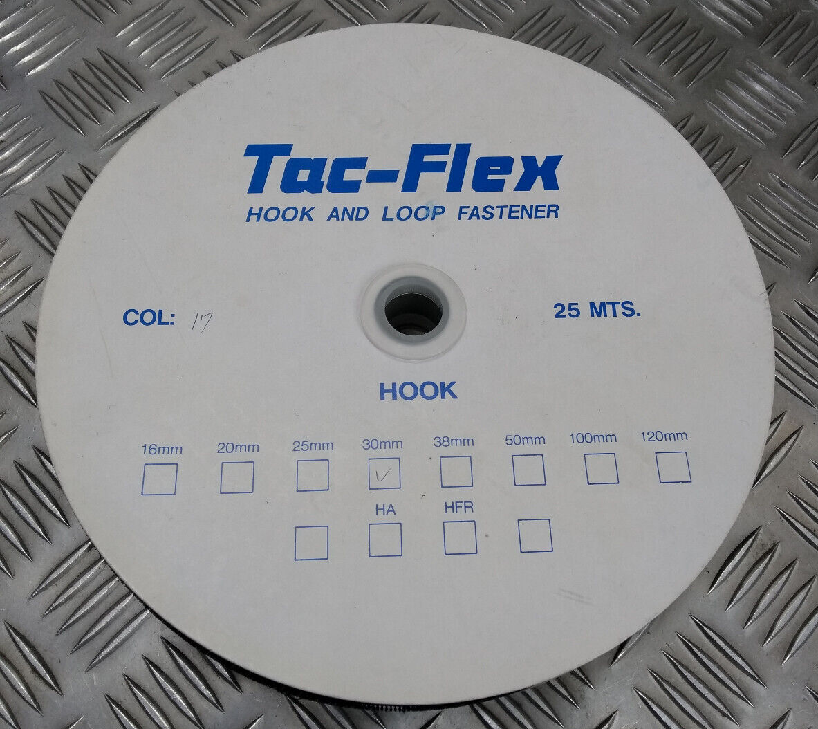 Tac-Flex Black 30mm wide Hook & Loop / Rip & Grip only Hook side 50cm length
