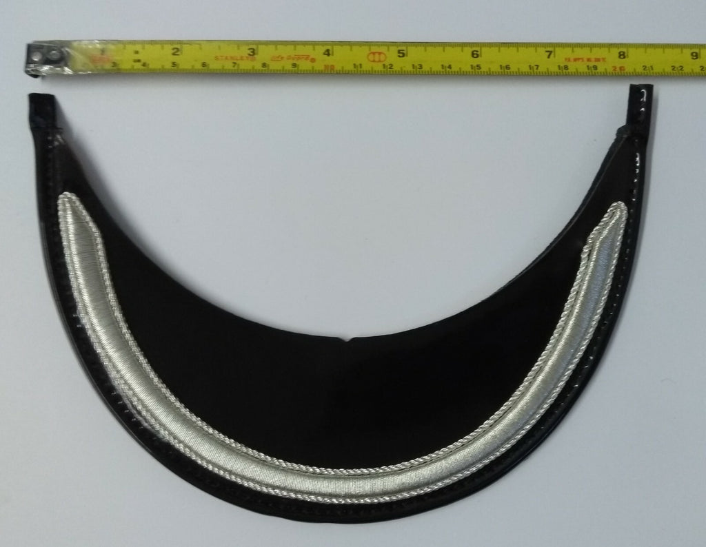 Genuine British Made Senior Officer 11/16" Silver Braid Dress Cap Peak New
