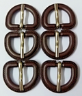 Genuine British 3/4" Stable Belt Bound D Ring Prong Buckle 3 Pairs NEW