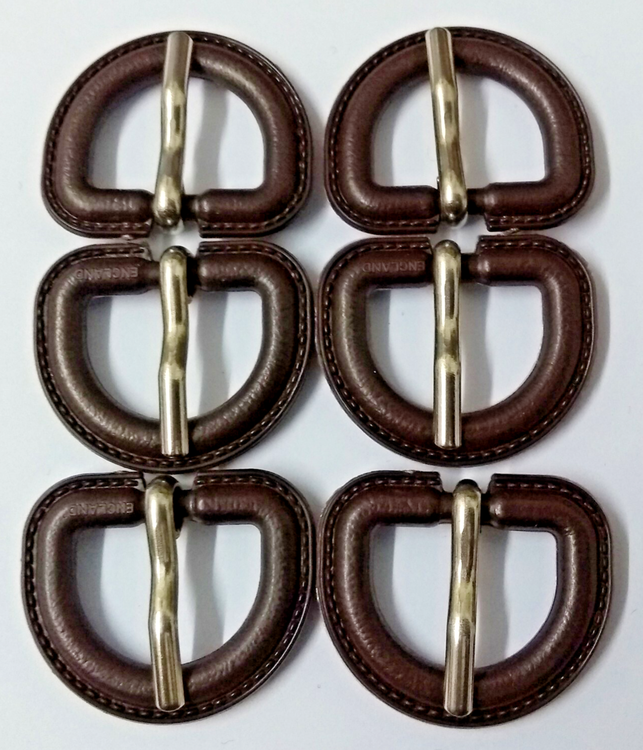 Genuine British 3/4" Stable Belt Bound D Ring Prong Buckle 3 Pairs NEW