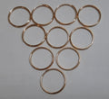 Metal Button Split Rings ½" / 14mm Diameter Set of 10- NEW