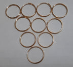 Metal Button Split Rings ½" / 14mm Diameter Set of 10- NEW
