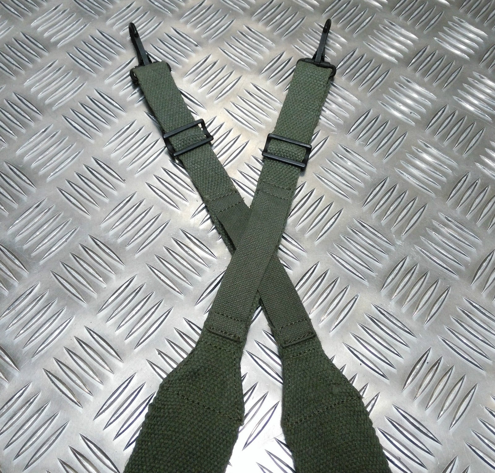 Green Web Yoke / Suspender / Brace 6 Point Strap Genuine Issue- NEW