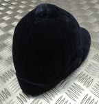 Patey Cap Navy Velvet Covered Hand Made - Navy Hunt Cap Riders Show Cap 59cm