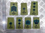 Rifles ACF OD Green Rank Slides Genuine British Army - NEW