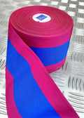 Vintage 10cm / 4" Wide Striped Grosgrain Ribbon Made by Toye, Kenning & Spencer