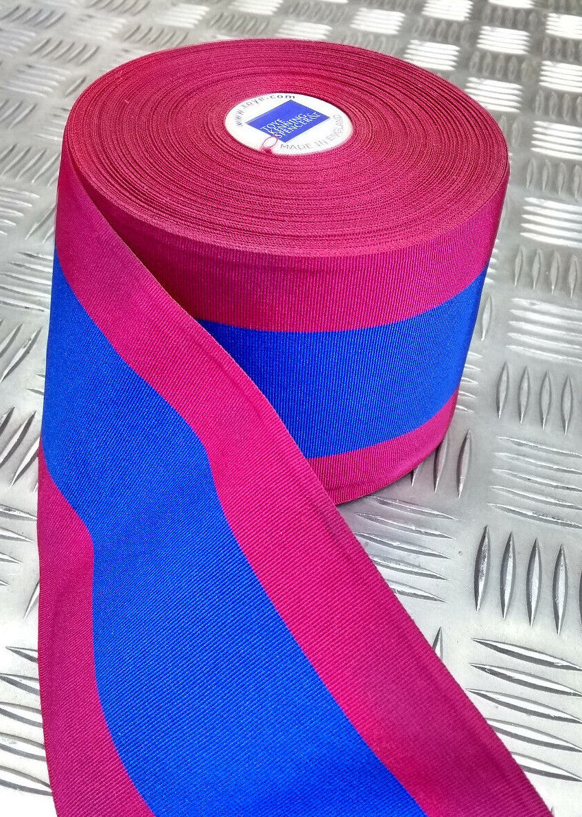 Vintage 10cm / 4" Wide Striped Grosgrain Ribbon Made by Toye, Kenning & Spencer
