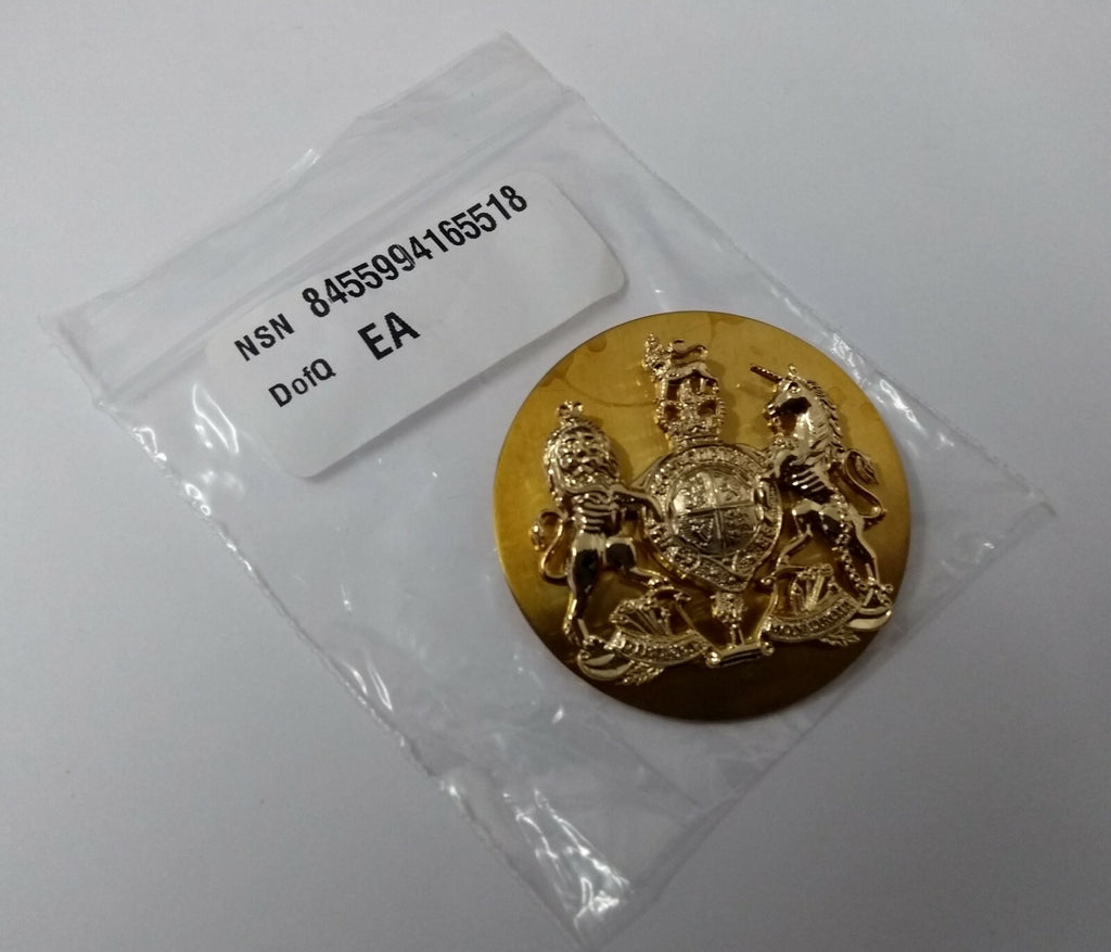 Genuine British Royal Marines RM Issue Coat of Arms WO1 Wrist Strap Badge - NEW
