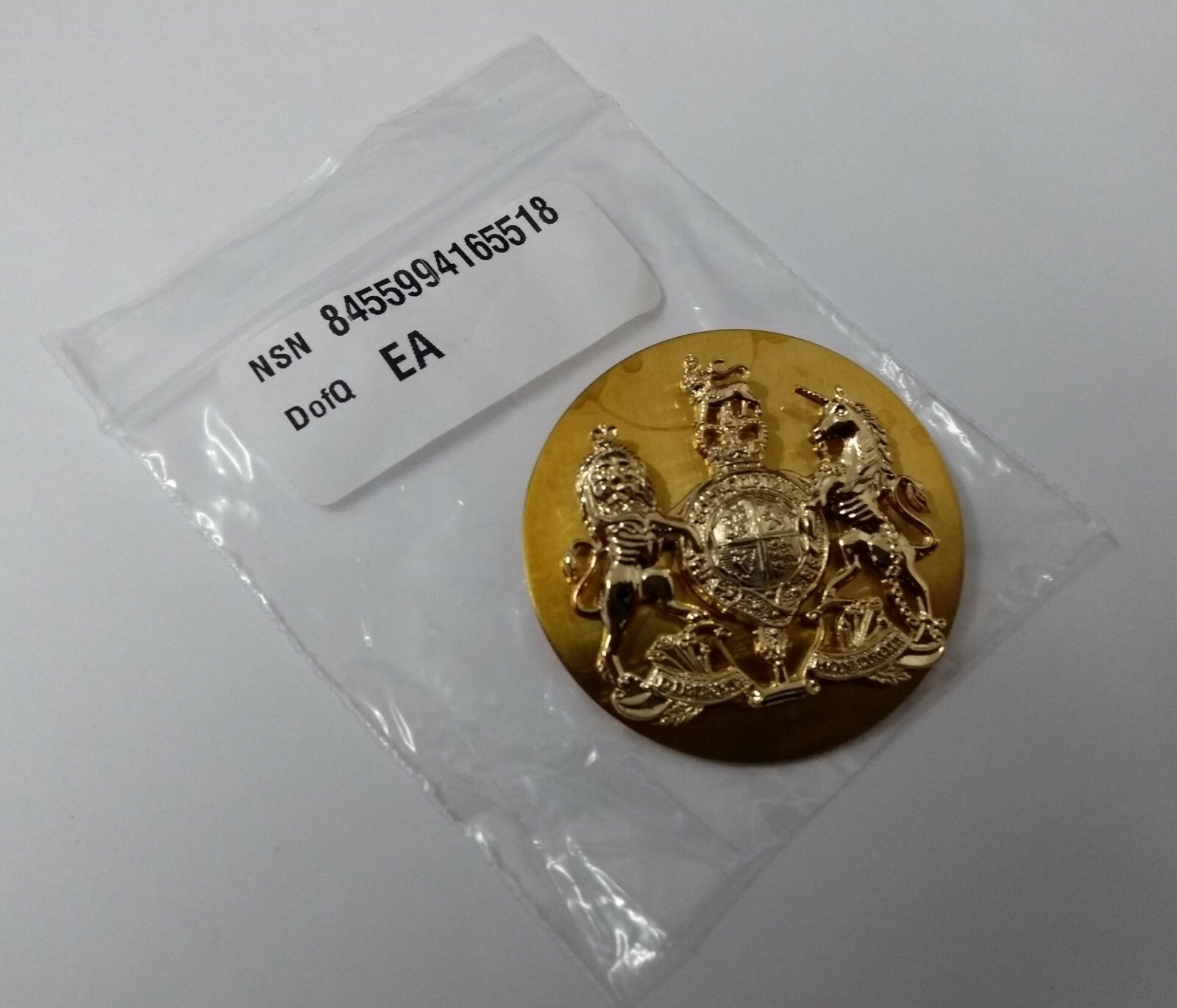 Genuine British Royal Marines RM Issue Coat of Arms WO1 Wrist Strap Badge - NEW