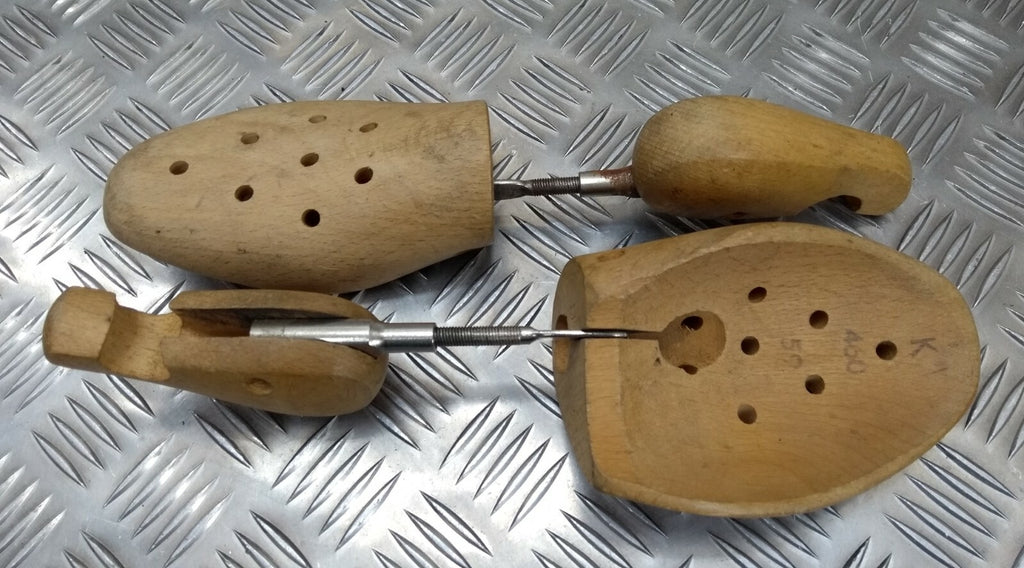 Vintage German Issue Wooden Shoe Trees Boot Shapers 1960s 1970s