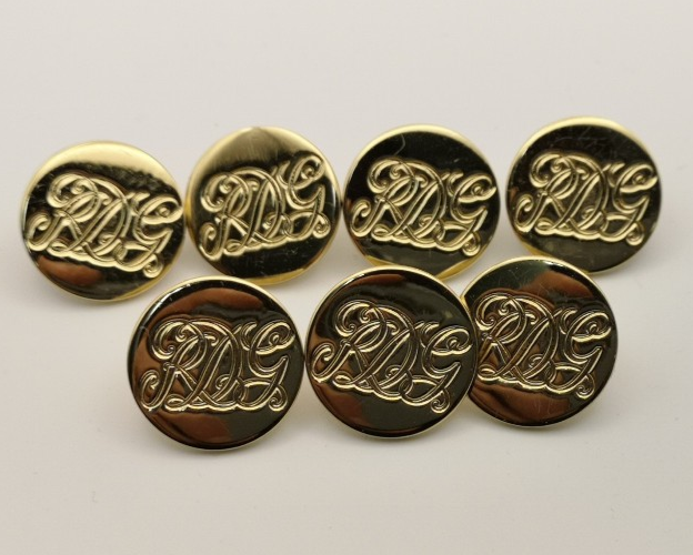 Royal Dragoon Guards RDG Flat No1 Jacket Buttons Set of 7