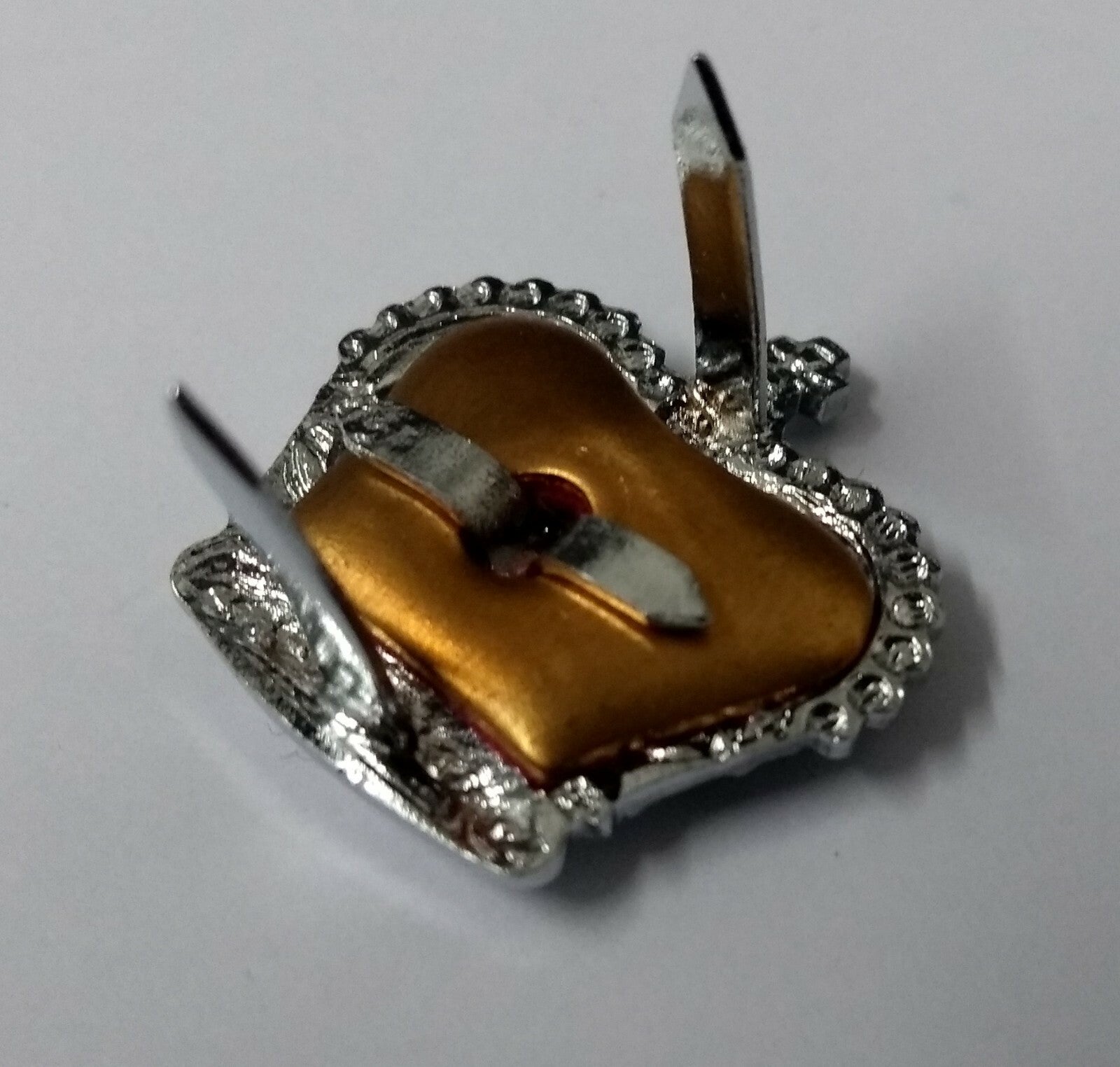 Officers Rank Crown Made In England Two Prong Fixings