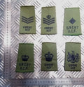 Green OD GWENT ACF Rank Slide Various Ranks Genuine British Army Issue - NEW