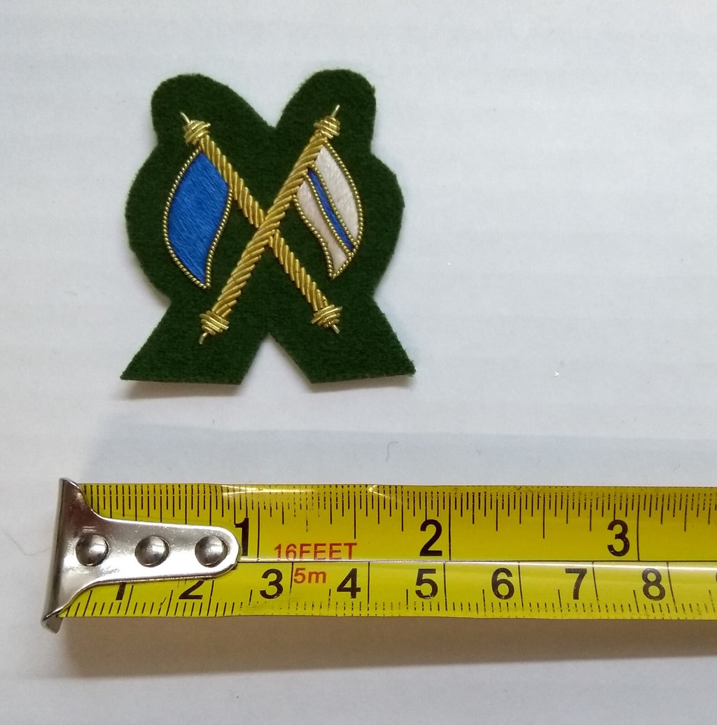 Mess Kit Badge Signallers Green British Army Hand Embroidered Insignia Arm Patch