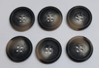 EX Army Buttons Old Stock British Made Mottled Grey 4 Hole Size 36L 22.6mm