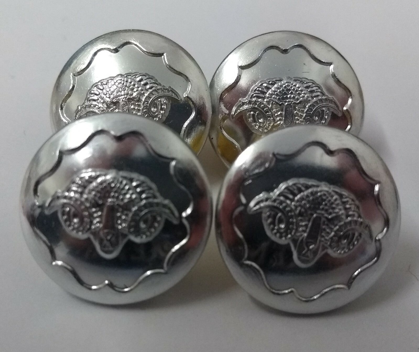 Genuine British Army Issue The Dorset Yeomanry Rams Head Dress Buttons ASBT95