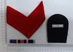 RM CSGT Badge No1 Wire Arm Patch 3 Bar Chevs and Medal Ribbon British Made R.M