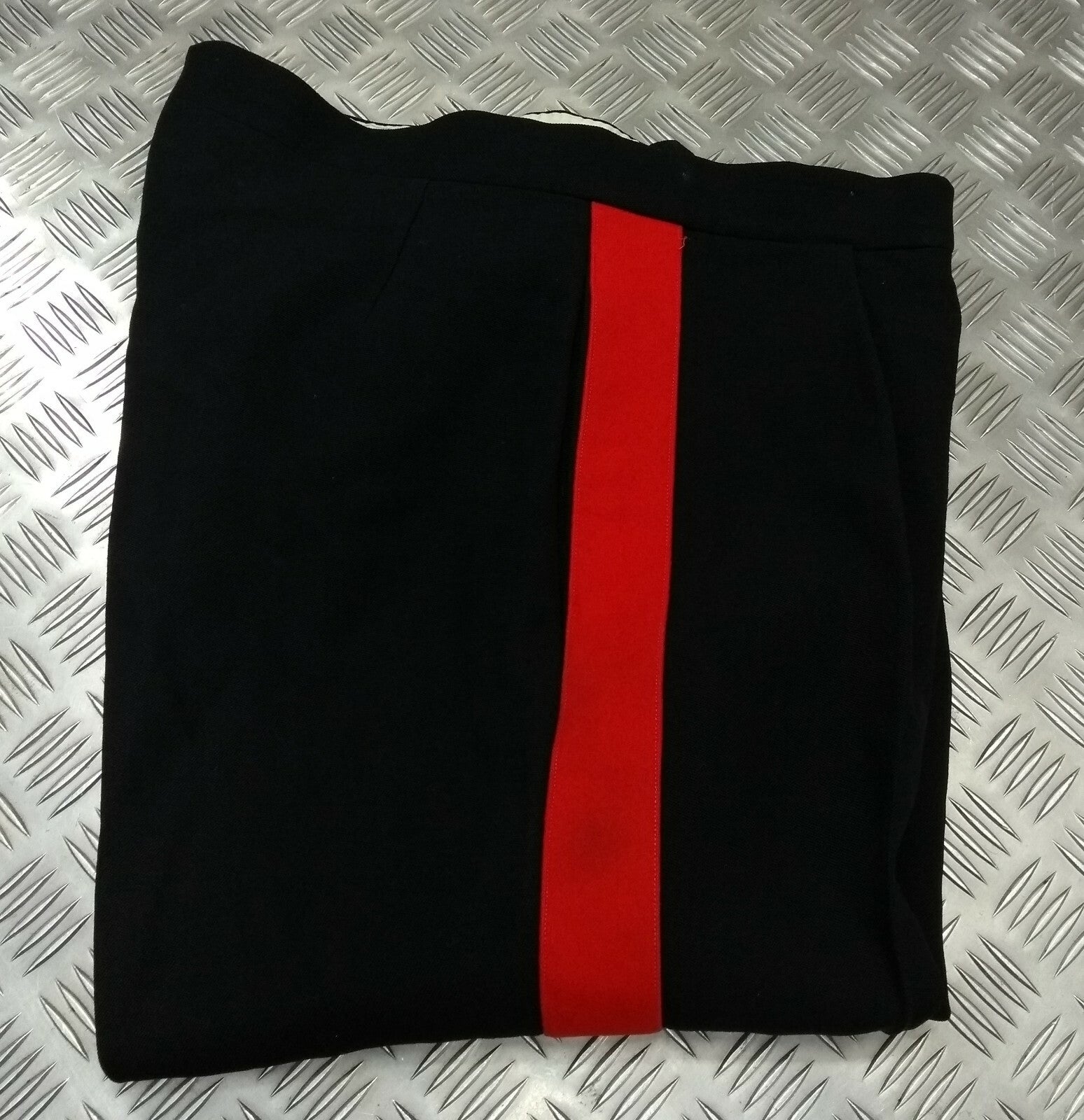 No1 Dress Trousers 1 3/4" Red Stripe By Kashket & Partners England W36"