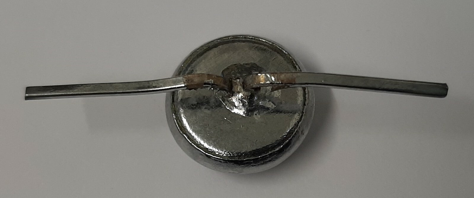 Vintage Buttons Half Dome Split Pin Silver Coloured 1/2" Two Prong X4 ASBT303