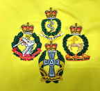 British Army Sport Shirt RAMC QARANC RADV RADC Macron Yellow Long Sleeve with Numbers