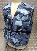 Fishing Hunters Photographers Multi Pocket Vest Midnite Camo - NEW
