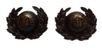 RM Collar Dogs Royal Marines No5 Dress Globe Badges 1 Pair