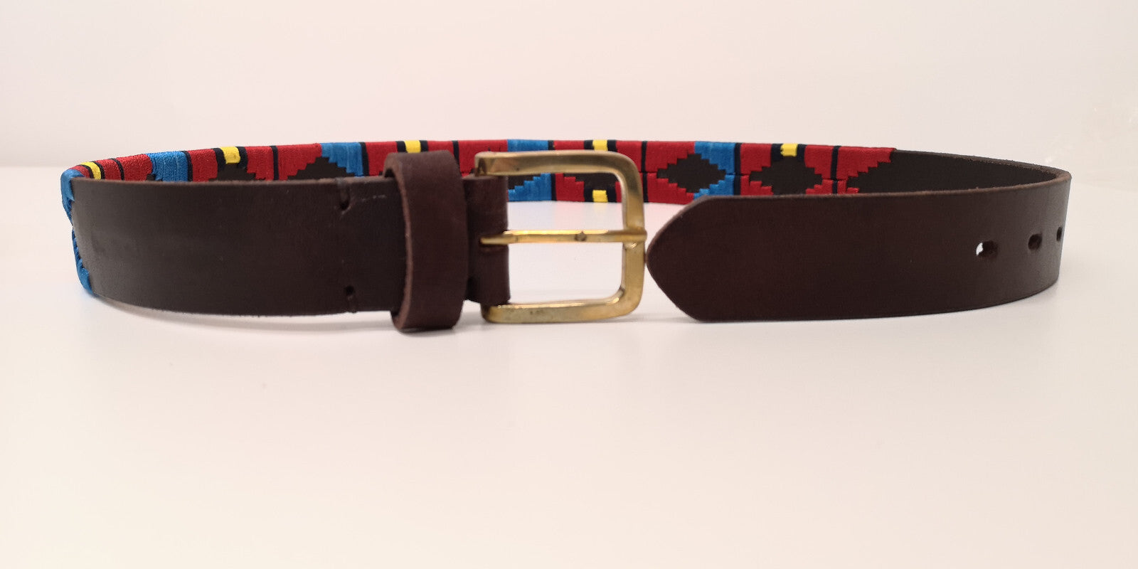 Royal Artillery RA Leather Polo Belt with Brass Buckle