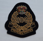 Queens Dragoon Guards Insignia Arm Badge Gold Wire Hand Embroidered QDG NOS