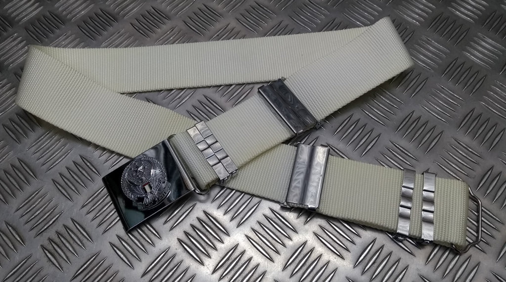 Abu Dhabi Belt White Nylon With Buckle For Ceremonial & Parade Duties