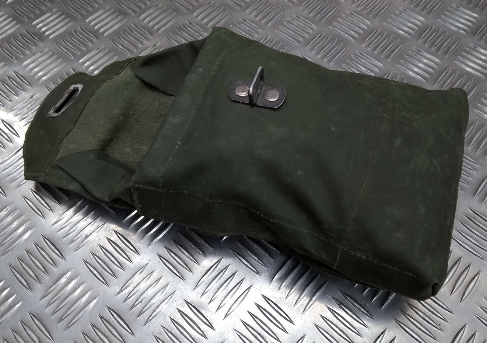 Genuine Vintage Swedish Green Vinyl PVC Side Utility Ammo Pouch MATT2