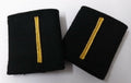 Genuine British Made Gold Embroidered Flash 1 Bar Felt Naval Sliders