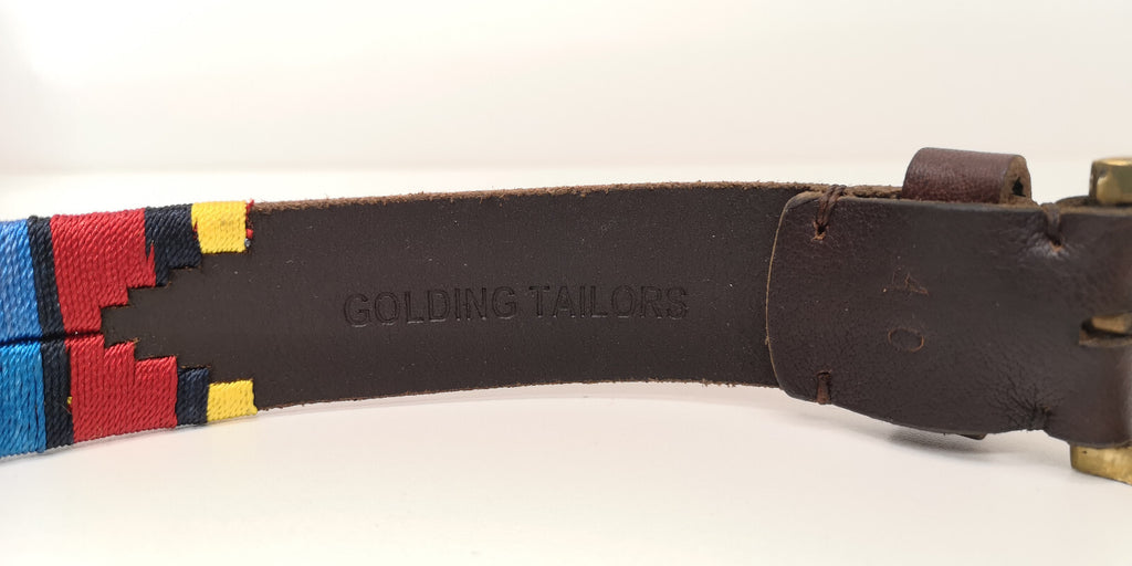 British Army Royal Artillery RA Leather Polo Belt with Brass Buckle Militaria