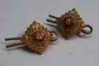 Army Rank Pips Gold with Coloured Tops 1/2 Inch British Officers Insignia Qty 2