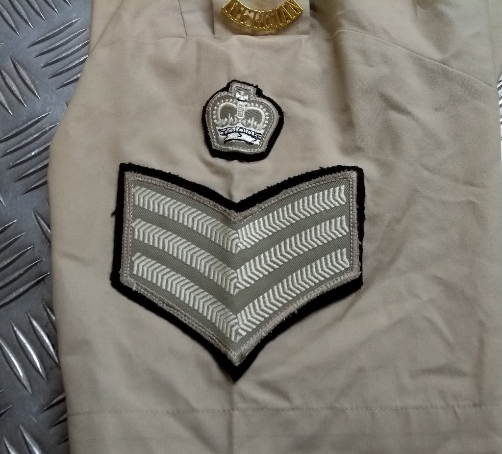 British Army Mercs FAD Shirt No2 Short Sleeves With Q/C Crown and 3 Bar Chevron Collar 41cm