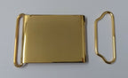 62mm Gilt Buckle Plate type Buckle Set No Insignia British Issue NEW