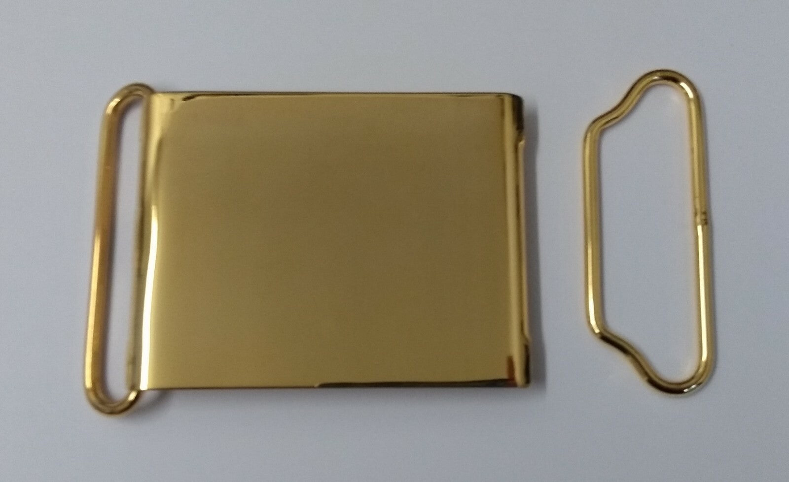 62mm Gilt Buckle Plate type Buckle Set No Insignia British Issue NEW