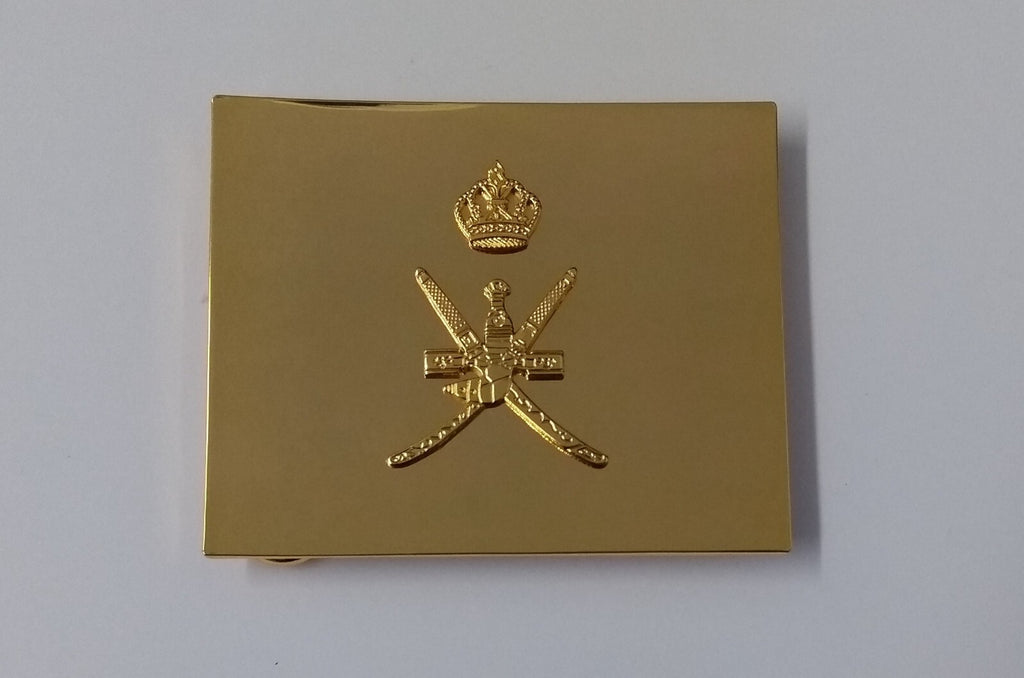 Oman Officers Buckle Insignia Ceremony & Parade Issue 2 1/4" High Sheen Finish