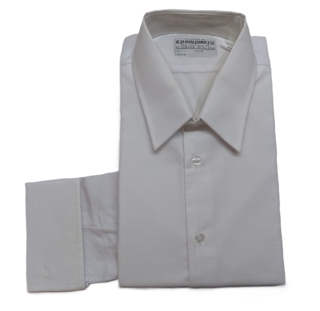Marcella Dress Shirt STD Collar White Evening Wear by Goldings Ltd CLR 17.5" XLS