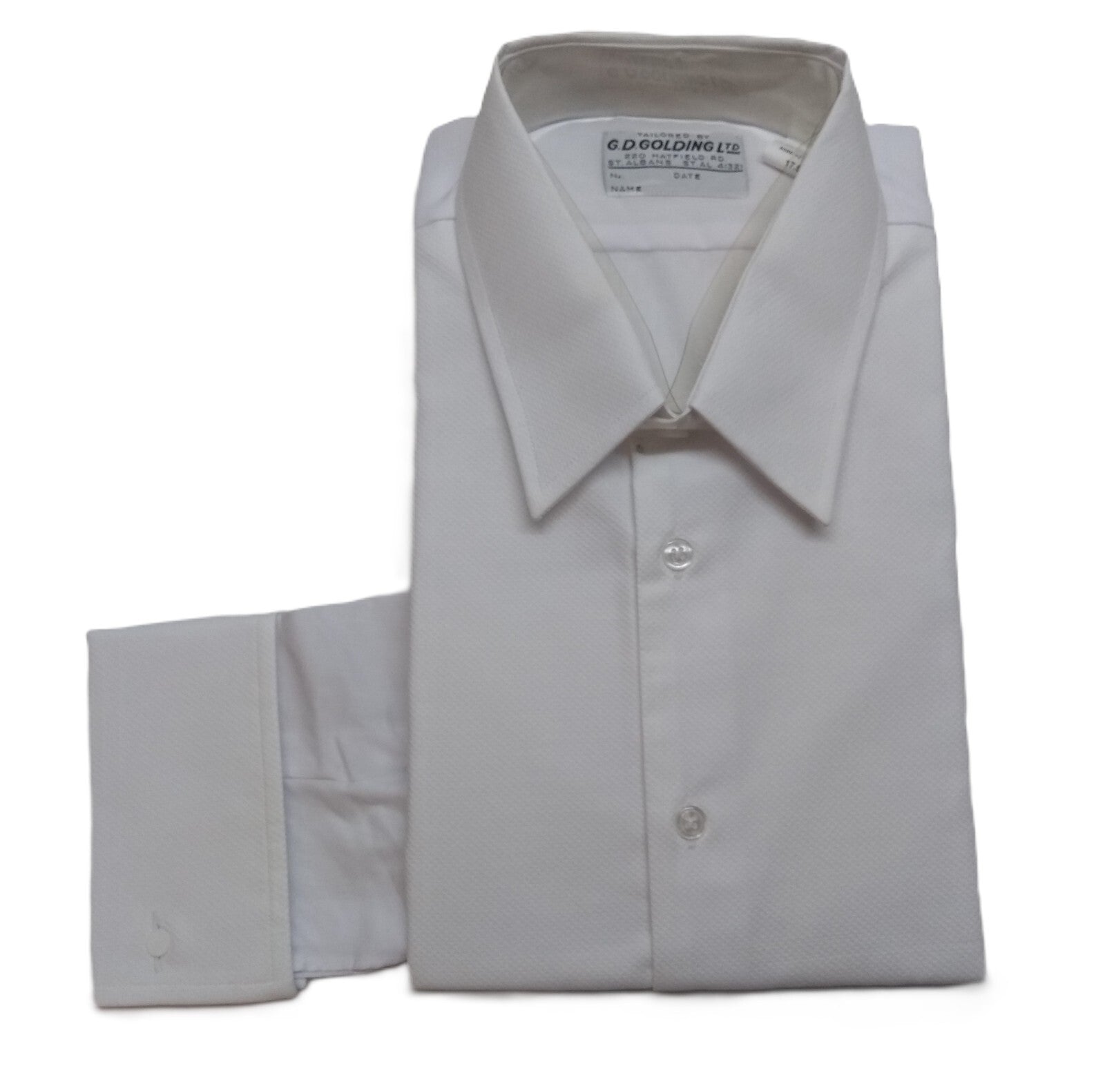 Marcella Dress Shirt STD Collar White Evening Wear by Goldings Ltd CLR 17.5" XLS