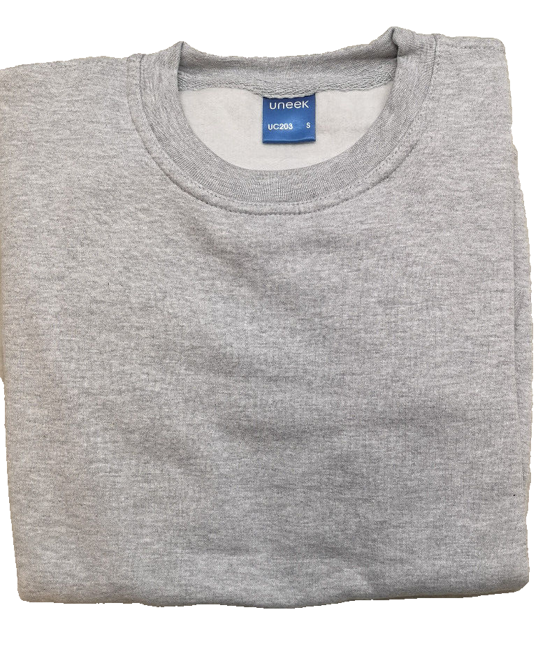 British Army PTI Jumper Grey Utility Shirt Physical Training Uneek Large NEW