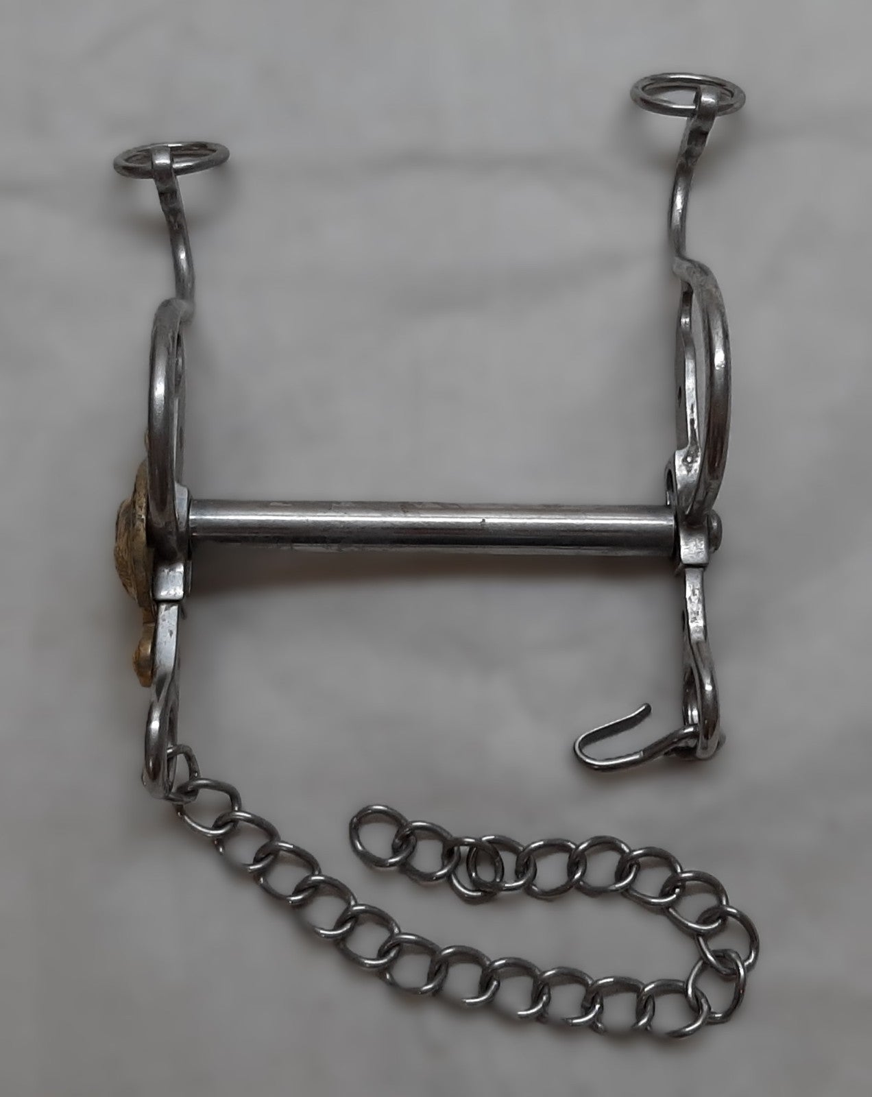 H Cav Horse Bit British Army Issue The Life Guards Chrome Mouthpiece & Insignia