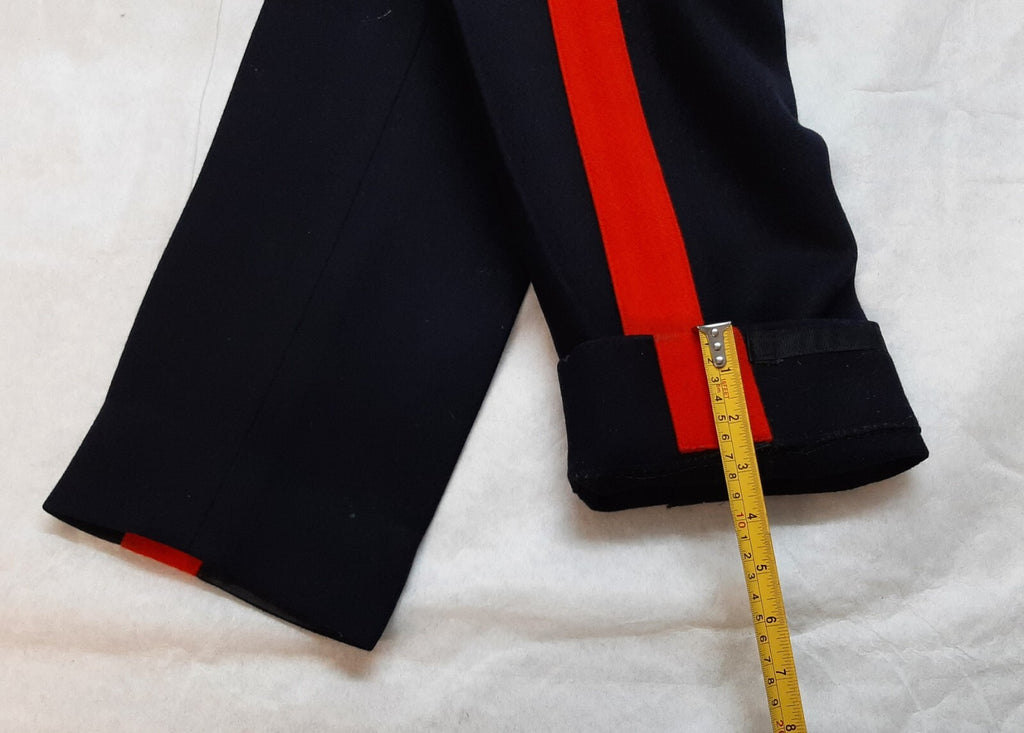 No1 Trousers Army British Heavy Wool 1 3/4" Red Stripe Blues Waist 37"
