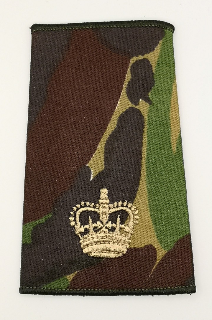 Woodland Camo Major Rank Slide / Epaulette Genuine British Army - NEW