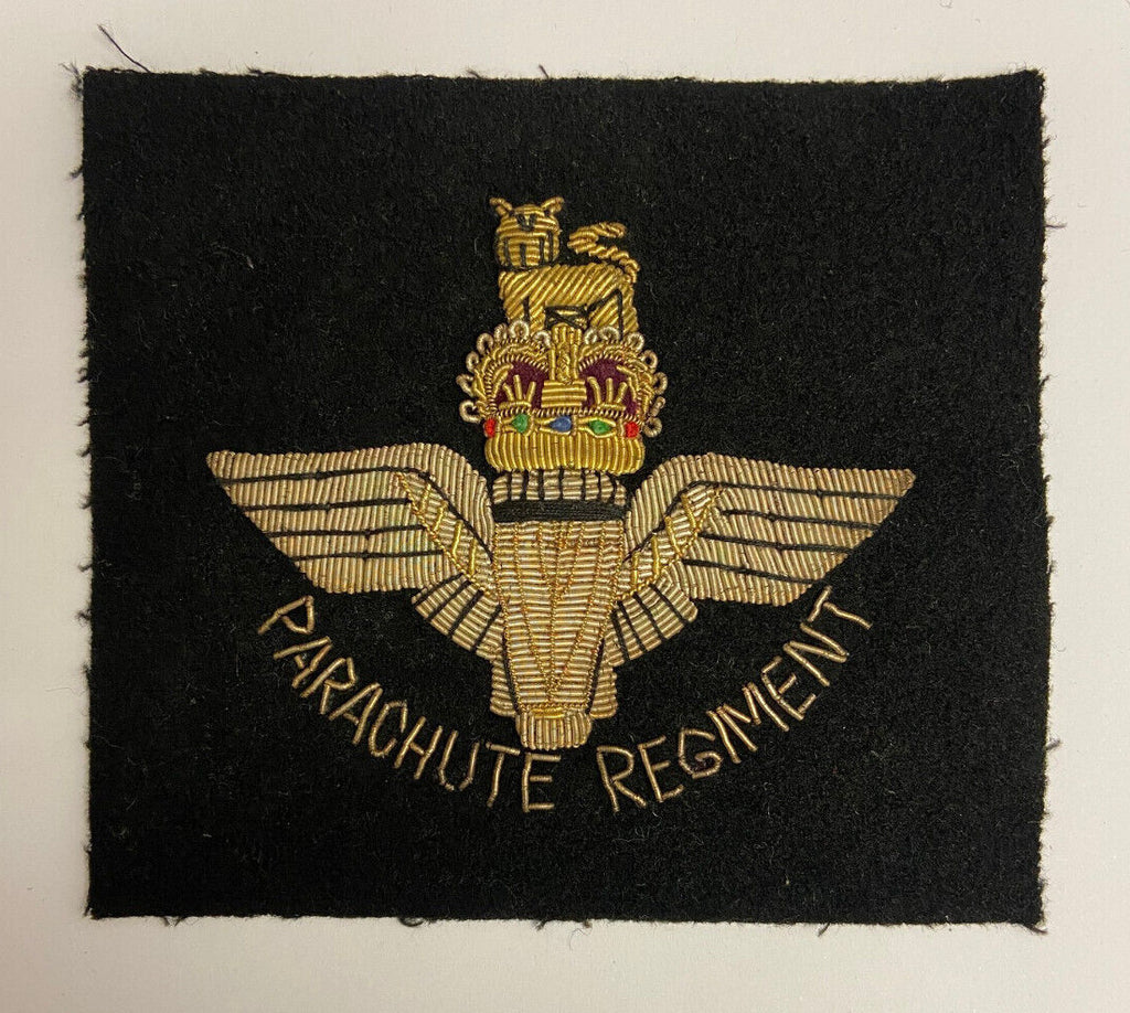Parachute Regimental Gold Wire Braided Badge Genuine British Army