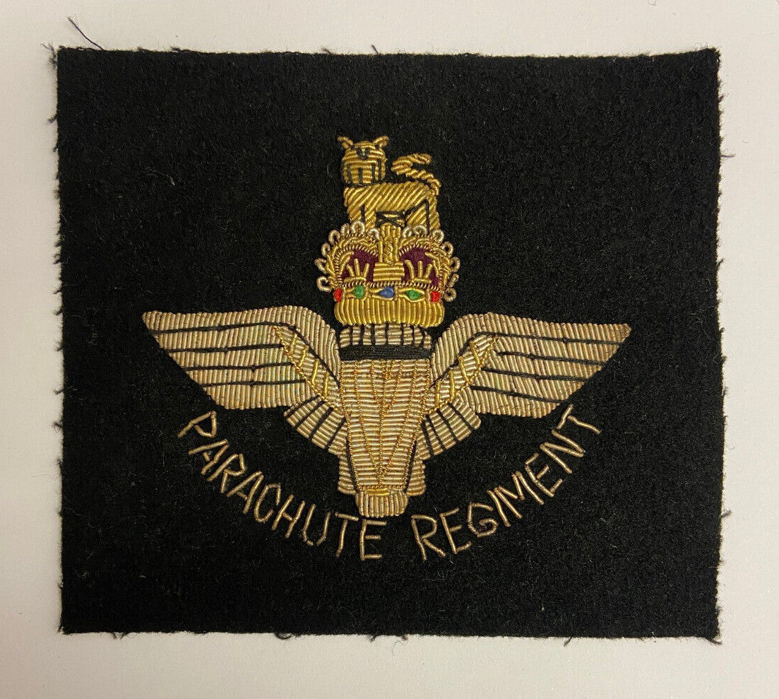 Parachute Regimental Gold Wire Braided Badge Genuine British Army