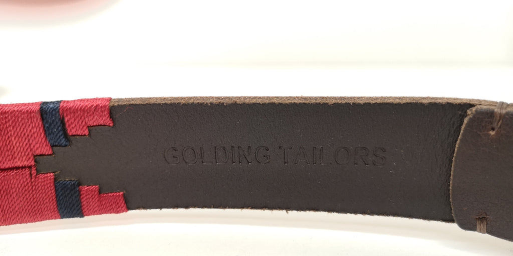 Royal Engineers RE Leather Polo Belt with Brass Buckle British Militaria