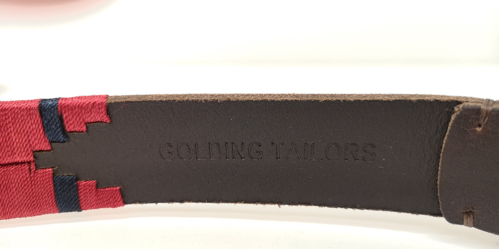 Royal Engineers RE Leather Polo Belt with Brass Buckle British Militaria